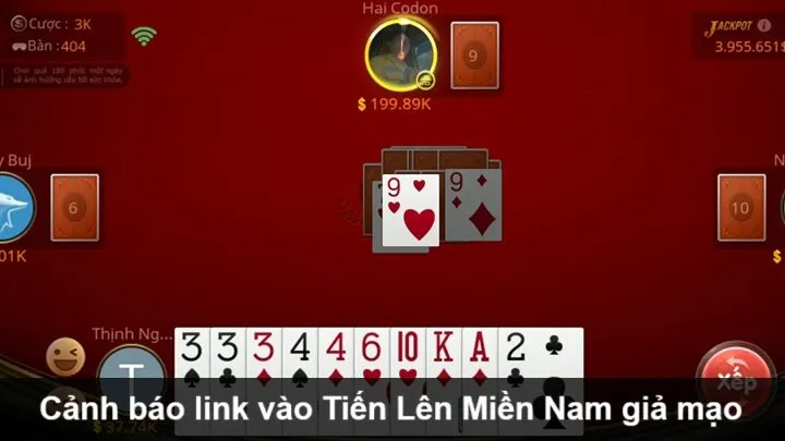 Cảnh báo link vào Tiến Lên Miền Nam giả mạo