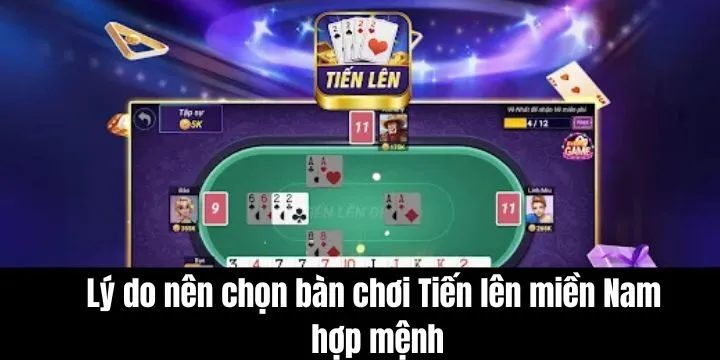 Chọn bàn chơi Tiến lên miền Nam hợp mệnh mang lại may mắn