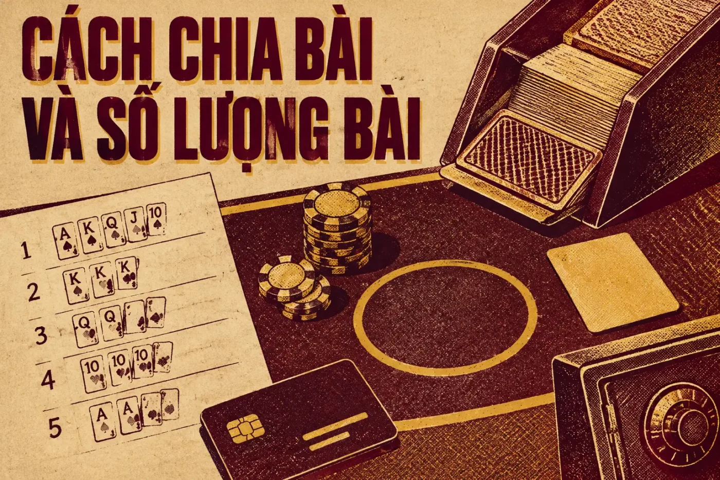 Cách chia bài và số lượng bài mỗi người nhận trong Tiến lên