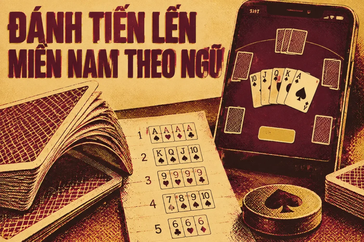 Đánh tiến lên miền nam theo ngũ hành để dễ thắng nhất