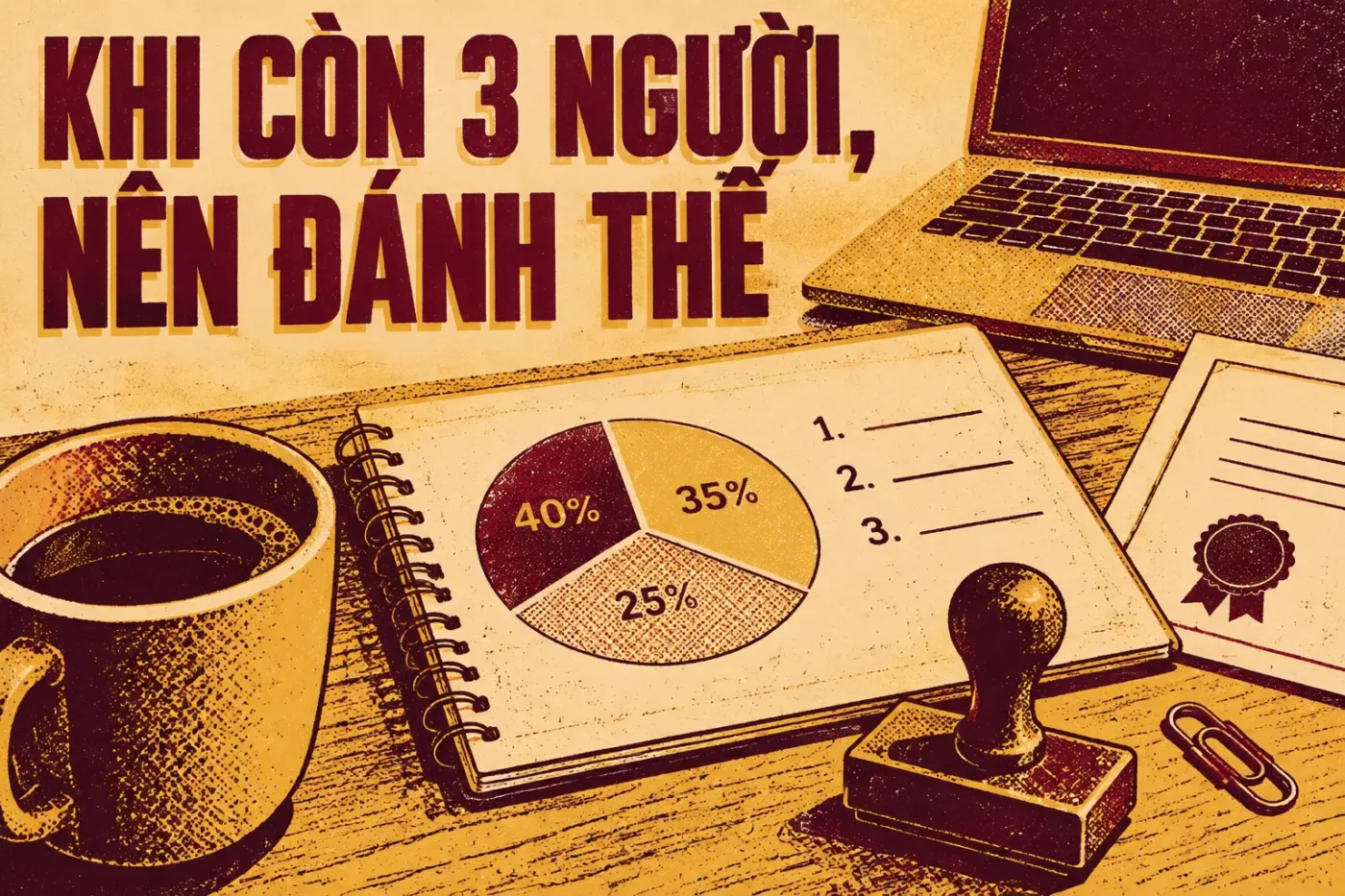 Khi còn 3 người, nên đánh thế nào để dễ thắng